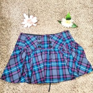 Beta House Women's Blue, Black and purple Skirt F1